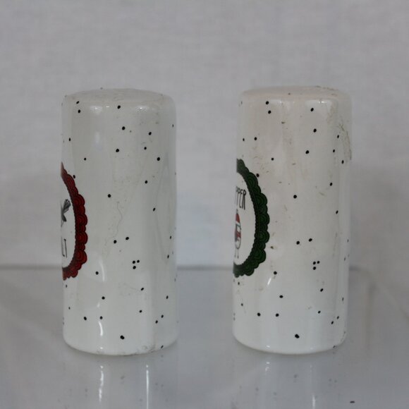 Miniature Ceramic Christmas Snowbirds Salt & Pepper Shaker Set - Picture 4 of 6